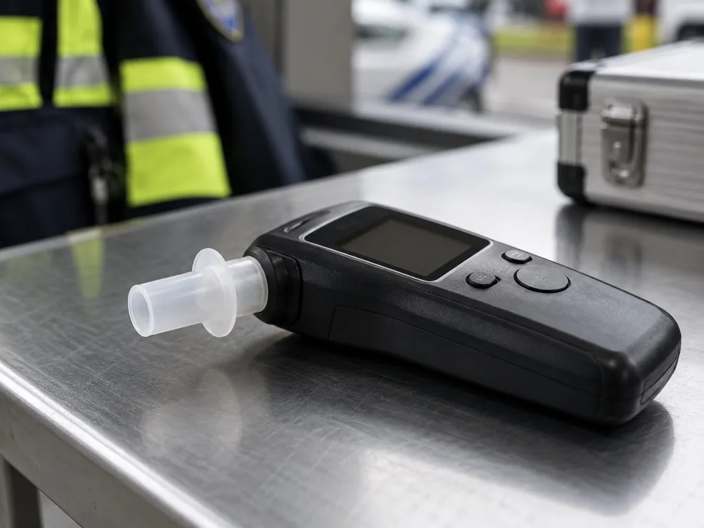 Wat is de grens in mg per liter uitgeademde lucht voor een professionele bestuurder?